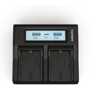 GV-HD700E Duracell LED Dual DSLR Battery Charger