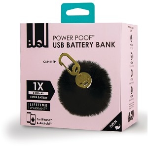 Black Power Poof Power Bank