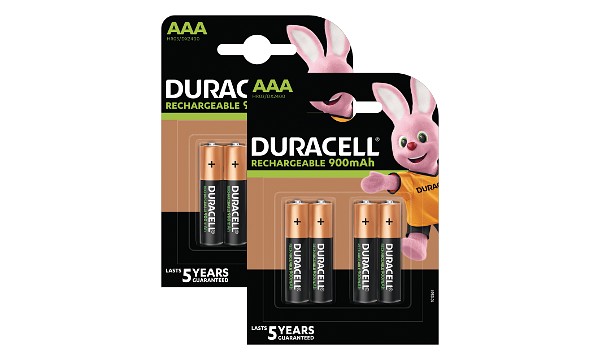 Duracell Rechargeable AAA 900mAh 2x4 Pk
