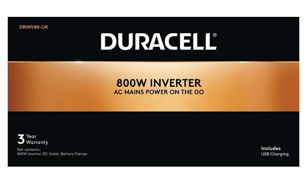 Duracell 800W Single UK Socket Inverter