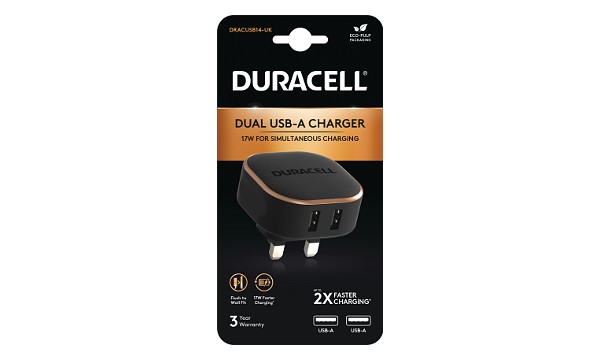 Duracell Duel 17W USB-A Charger